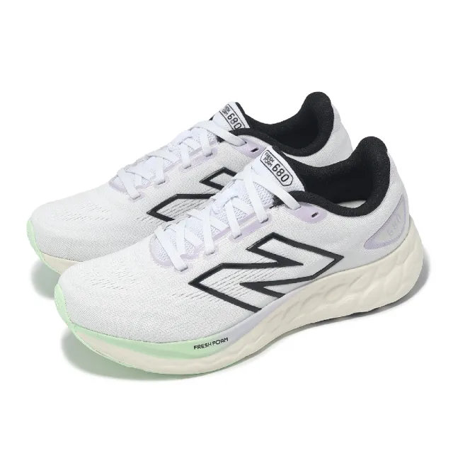 【NEW BALANCE】慢跑鞋 Fresh Foam 680 V8 D 寬楦 女鞋 紫 米白 緩衝 運動鞋 NB W680CW8-D