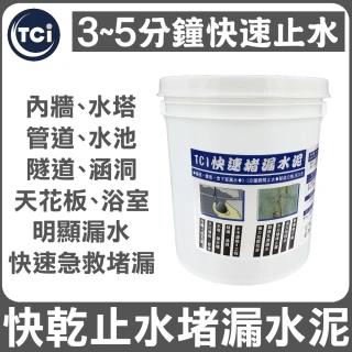 【十田修繕】TCI 水泥裂縫破洞漏水 快乾止水堵漏水泥 3KG 速乾型(水泥 漏水 牆壁 混凝土 批土 彈泥 防水)