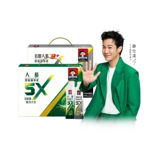 【QUAKER 桂格】5X 人蔘濃縮精華飲禮盒15ml×6盒-箱購(任選  中秋節禮盒/送禮推薦)