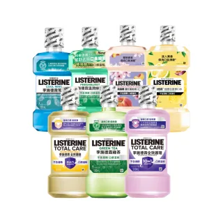 【Listerine 李施德霖】漱口水500ml(全效/護齦/綠茶/薄荷/溫潤綠薄荷/櫻花蜜桃/柚戀百香)
