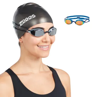【Zoggs】成人氣墊超廣角國際認可鐵人鏡面泳鏡(三鐵泳鏡/開放水域/廣角泳鏡/抗UV/抗紫外線)