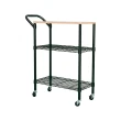 【dayneeds 日需百備】輕型 60x30x90cm 木頂板三層收納推車 兩色可選(三層推車/餐車/工具架/置物推車)