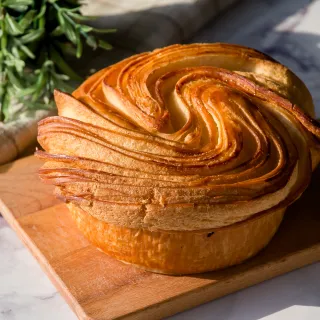 【聖瑪莉】手撕玫瑰花型丹麥麵包 X4入(聖瑪莉/麵包/餐盒/餐包)