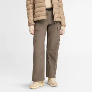 【Timberland 官方旗艦】女款咖啡色工裝口袋長褲(A5ZFUBK0)