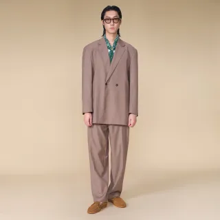 【ARVOpm】打褶錐形卡其色西裝褲00022504102(新品上市)