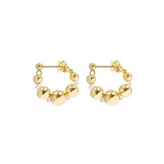 【Olivia Yao Jewellery】Glow 14K合金珠微光赫基蒙水晶耳環
