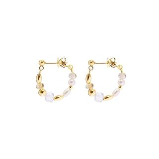 【Olivia Yao Jewellery】Glow 14K合金柔光黃水晶耳環