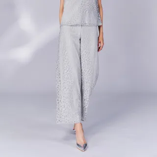 【KERAIA 克萊亞】魅力價-銀灰霜羽氣質寬褲