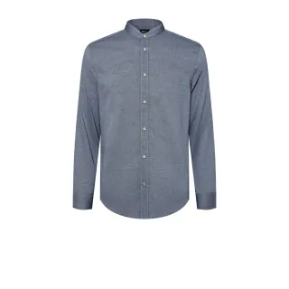 【G2000】防皺熱風清新處理立領牛津紡長袖襯衫-烏賊墨水色(4612097279)