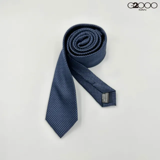 【G2000】男款 絲質暗紋配襯領帶-沉靛藍色(4610028077)  面試 職場 通勤穿搭 父親節禮物