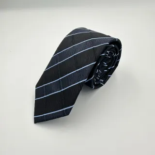 【G2000】絲質條紋配襯領帶-荷蘭藍色(4610039078)