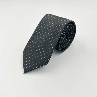 【G2000】絲質印花配襯領帶-黑色(4610069099)