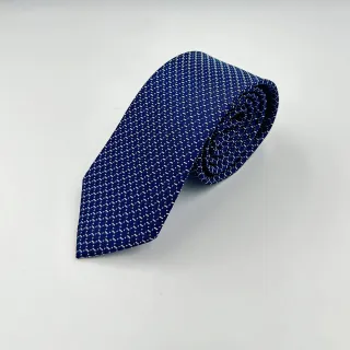 【G2000】絲質印花配襯領帶-荷蘭藍色(4610073078)