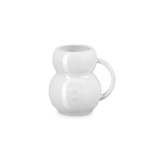 【Le Creuset】瓷器雪人造型馬克杯350ml(珍珠白)