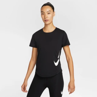 【NIKE 耐吉】短袖上衣 女 快乾 AS W NK TEMPO SWSH HBR DF SS 黑 HV2773-010(3S4498)
