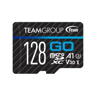 【TEAM 十銓】GO Card 128GB MicroSD UHS-I U3 運動攝影機專用記憶卡 [含轉卡+終身保固]