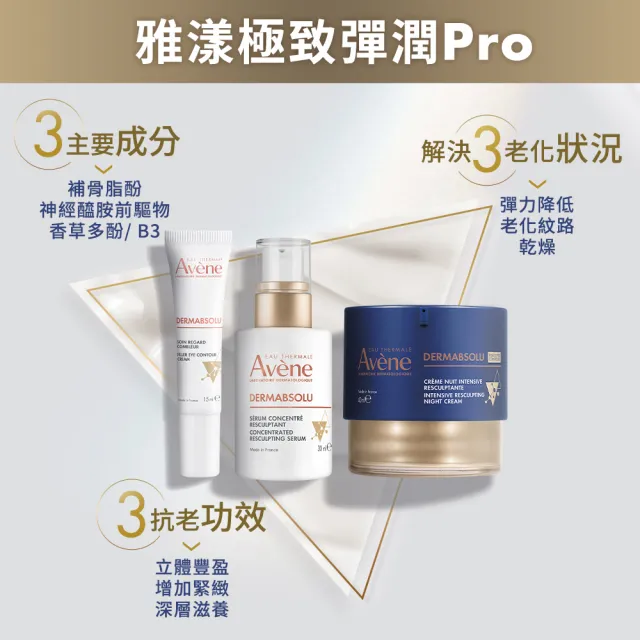【Avene 雅漾】官方直營 極致彈潤眼霜Pro 15ml(抗老 x 緊緻x 滋養 #大眼棒)