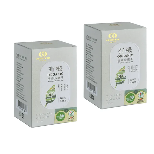 【百香】茶葉禮盒 有機清香烏龍茶茶葉 120gx2入(100%台灣茶 有機茶 烏龍茶 茶葉 送禮 禮盒)