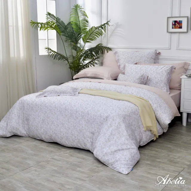 【Great Living 格蕾寢飾】Abelia 100%天絲木漿兩用被床包四件組-加大180x186cm(600織 多款)