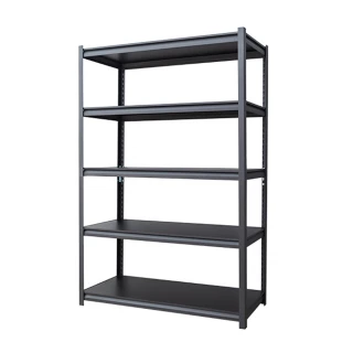 【dayneeds 日需百備】120x45x180cm 五層消光黑角鋼架(倉儲架/收納層架/展示架/層架/鐵架)