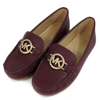 【Michael Kors】金字LOGO平底休閒鞋(酒紅色)
