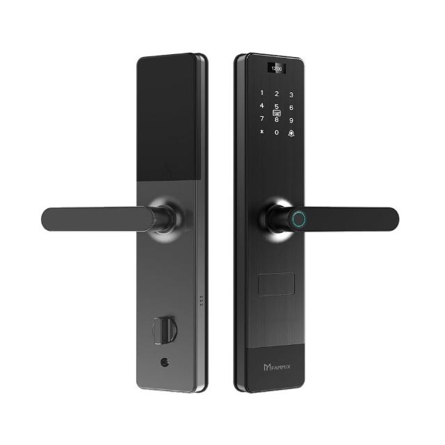 【FAMMIX菲米斯】XF3監視器組★六合一指紋Wi-Fi電子鎖SAFER-2+四合一室內電子鎖SAFER-E3(僅含大鎖安裝)