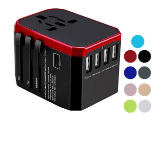 【趣ChillLife】旅行萬國轉接頭 萬國插座 5.6A 快充 4USB孔 TYPE-C 全球通用 QC3.0(好禮三選二)