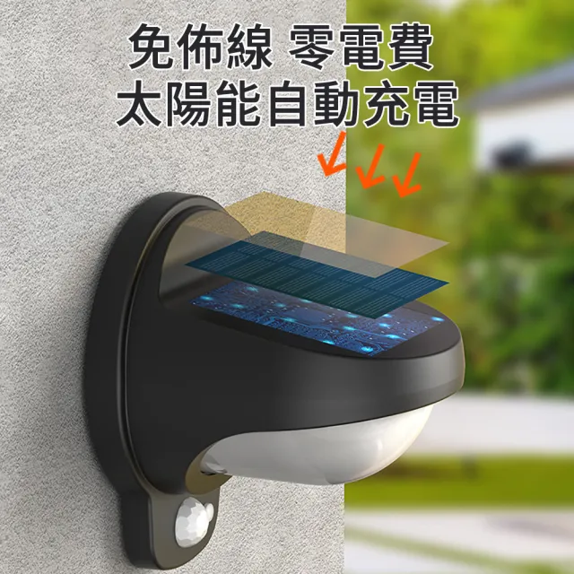 【LUYOO】太陽能充電感應燈 戶外花園庭院燈 照明燈 防水壁燈 探路燈