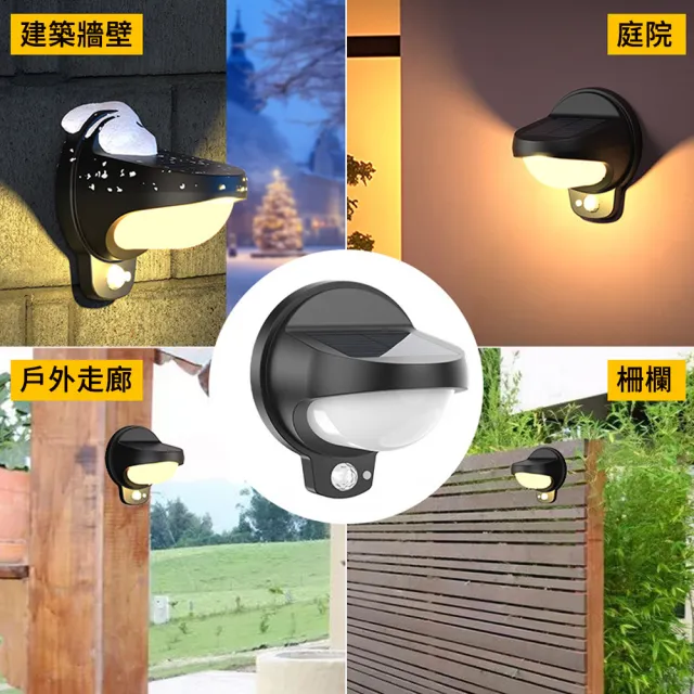 【LUYOO】太陽能充電感應燈 戶外花園庭院燈 照明燈 防水壁燈 探路燈