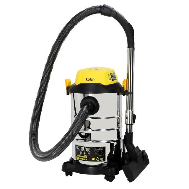 【Kolin 歌林】18L乾濕吹不鏽鋼吸塵器KTC-UD1808(外箱不良-福利品)