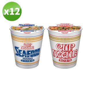 【NISSIN 日清】合味道原味系列杯麵 12入組杯麵 口味任選(海鮮味/鮮蝦味 70g/杯x12杯組)