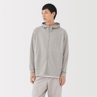 【MUJI 無印良品】男抗UV速乾可攜式拉鍊連帽外套(灰銀/黑色/煙燻藍)