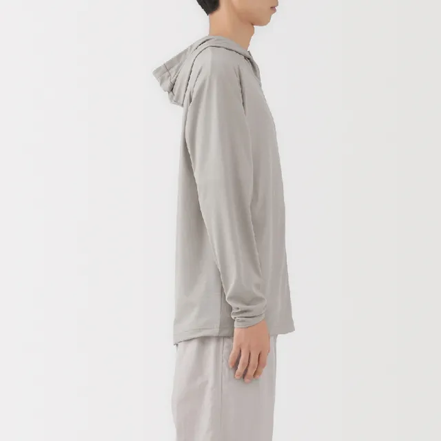 【MUJI 無印良品】男抗UV速乾可攜式拉鍊連帽外套(灰銀/黑色/煙燻藍)