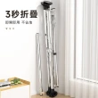 【PERFECT】旗艦款3大升級-2.4米不銹鋼X型三桿伸縮晾曬衣架(晾衣架 曬衣桿 伸縮晾衣架 掛衣架)