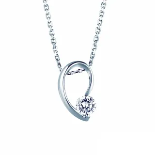 【ALUXE 亞立詩】0.20克拉 FVS2 18K金 鑽石項鍊 文藝清新 NS8086