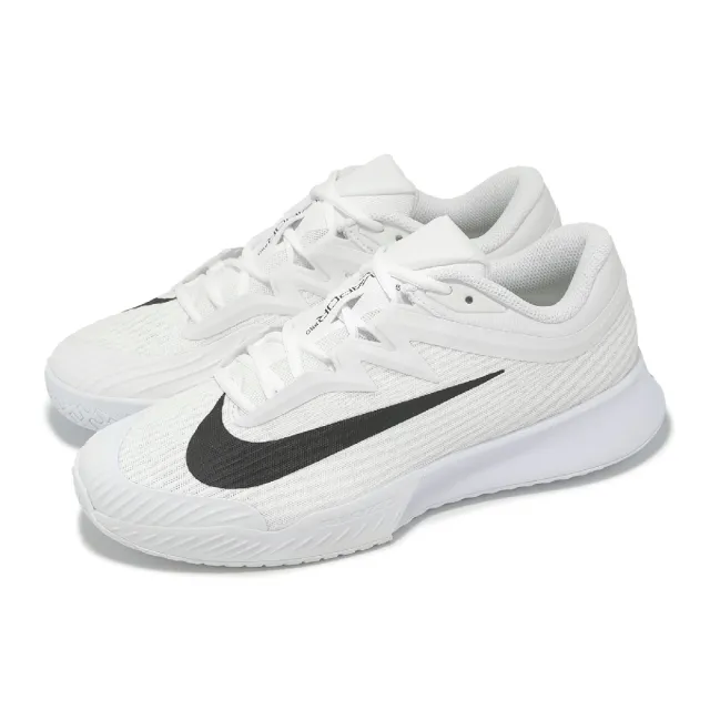 【NIKE 耐吉】網球鞋 Zoom Vapor Pro 3 HC 男鞋 白 黑 硬地網球鞋 支撐 氣墊 緩衝 運動鞋 匹克球 (FZ2161-1
