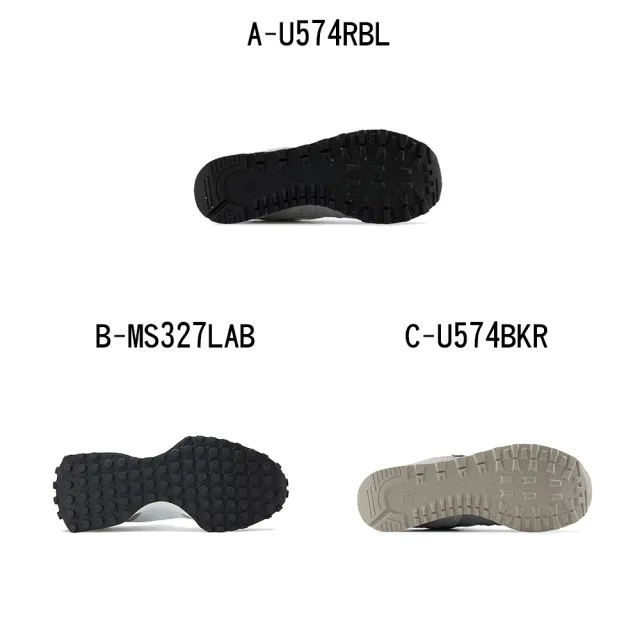 【NEW BALANCE】休閒鞋 慢跑鞋 運動鞋 574 327 系列 男女 A-U574RBL B-MS327LAB C-U574BKR 精選五款