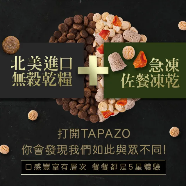 【TAPAZO 特百滋】凍乾三重奏-成犬低敏火雞配方 2磅(狗飼料 狗乾糧 成犬 低敏 無穀)