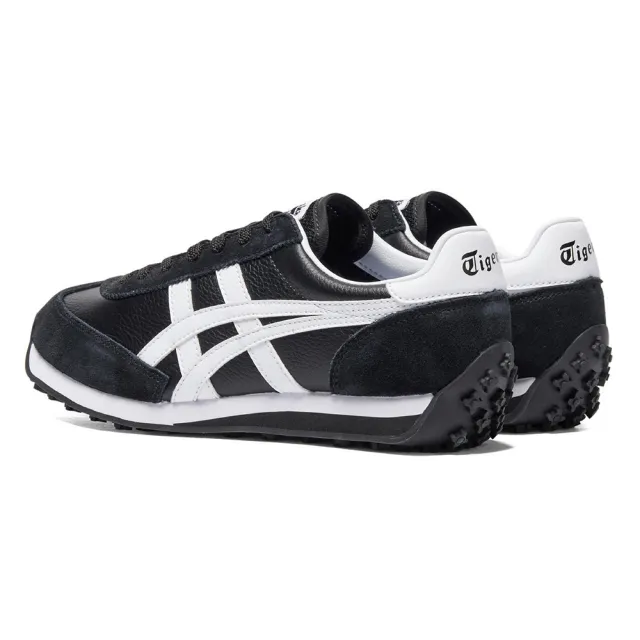 【Onitsuka Tiger】鬼塚虎 黑底白虎爪紋皮革 EDR 78 休閒鞋 (1183B411-001)