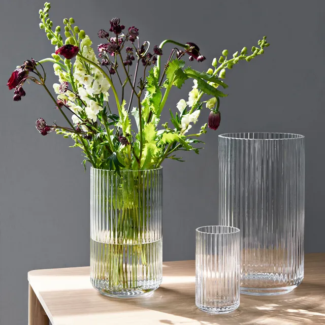 【北歐櫥窗】Lyngby Porcelain Lyngby 靈比 玻璃花瓶(H 25cm、透明)