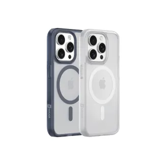 【MAXIA】iPhone 15 Pro 霧透磁吸保護殼(支援MagSafe i15 Pro/Pro Max 霧透明/霧透藍)