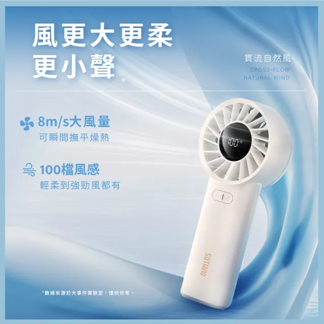 【SOTHING 向物】100檔高速手持風扇 渦輪(可上飛機 usb風扇 靜音風扇 小風扇 桌面風扇 桌扇)