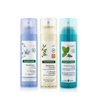 【KLORANE 蔻蘿蘭官方直營】任選2入乾洗髮噴霧150ml(澎鬆修護/涼感/豐盈量感)