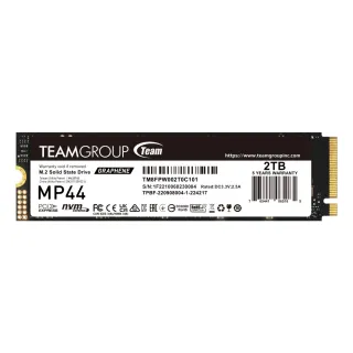 【Team 十銓】MP44 2TB M.2 PCIe 4.0 SSD 固態硬碟(讀7000MB ; 寫6000MB)