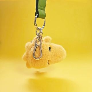 【BON TON TOYS】Woodstock糊塗塌客環保毛絨背包吊飾-黃(9cm 玩偶、娃娃、鑰匙圈)