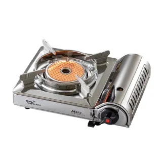 【妙管家】紅外線不銹鋼瓦斯爐/卡式爐 M533(附收納硬盒 露營攜便/防風爐 居家備用爐)