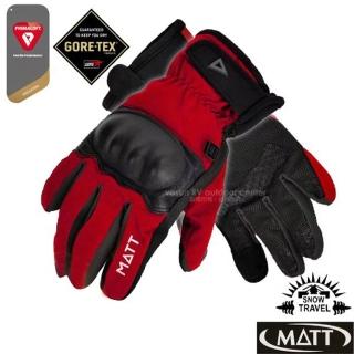 【MATT】軍工級 Gore-Tex 5in1 可觸控防水透氣防摔防撞手套(AR-80 紅)