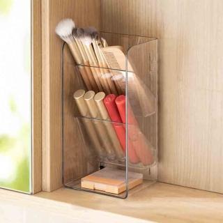 【hoi! 好好生活】懶角落組合式收納盒-2層斜插透明