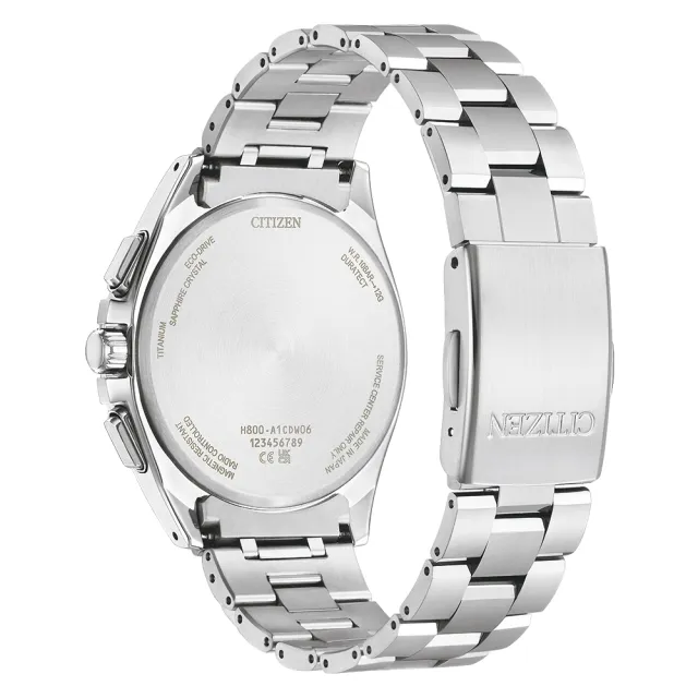 【CITIZEN 星辰】GENTS 星河限定款鈦金屬五局電波三眼計時光動能石英錶 男錶/41.5mm 雙11 (AT8240-66L)