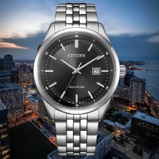 【CITIZEN 星辰】GENTS 時尚型男風格大三針光動能男錶/41mm 父親節 (BM7560-59E)